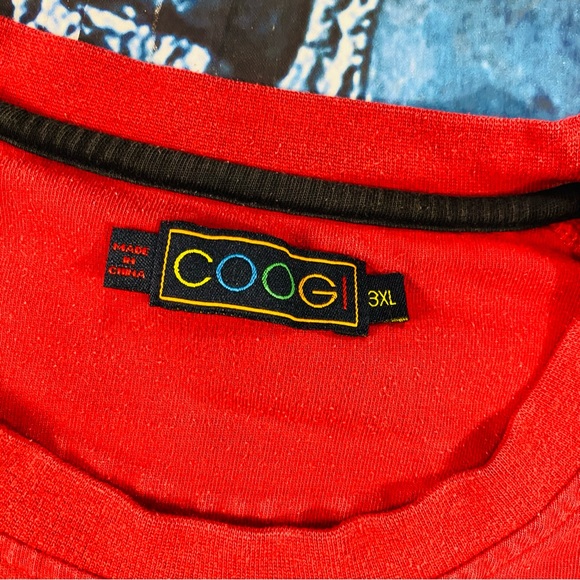 COOGI Red Colorful Embroidered long  Sleeve 3XL Shirt - Picture 3 of 6
